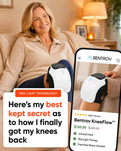 Bentrov KneeFlow™ — Heated Knee Massager with Red Light Therapy