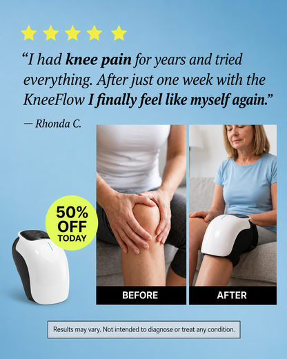 Bentrov KneeFlow™ — Heated Knee Massager with Red Light Therapy