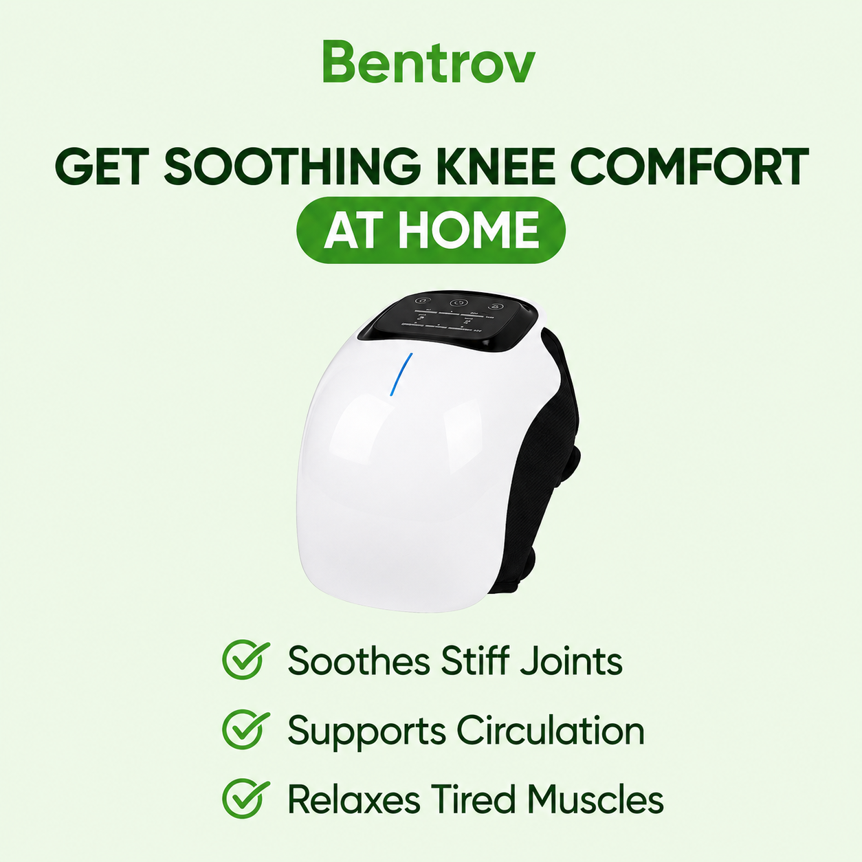 Bentrov KneeFlow™ — Heated Knee Massager with Red Light Therapy