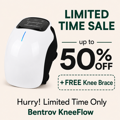 Bentrov KneeFlow™ — Heated Knee Massager with Red Light Therapy