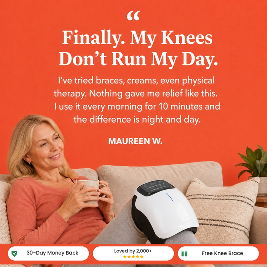 Bentrov KneeFlow™ — Heated Knee Massager with Red Light Therapy